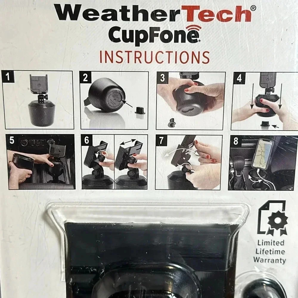 SALE NWT WeatherTech CupFone Black Cell Phone Holder for car/auto - Picture 7 of 7